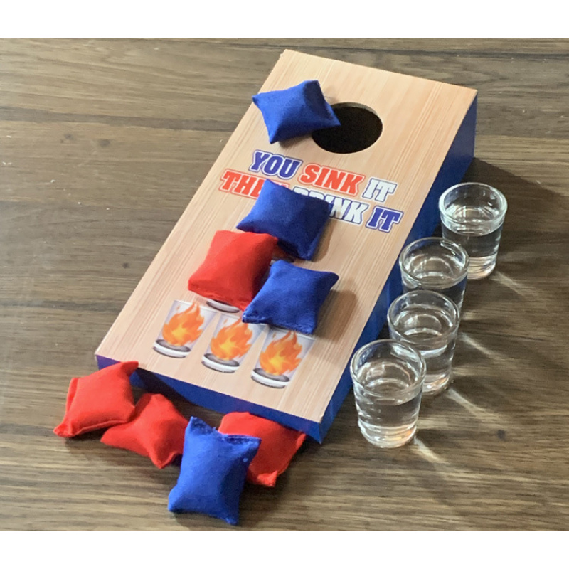 Party Games Board Game - 1 Set Papan Permainan Lempar Kayu