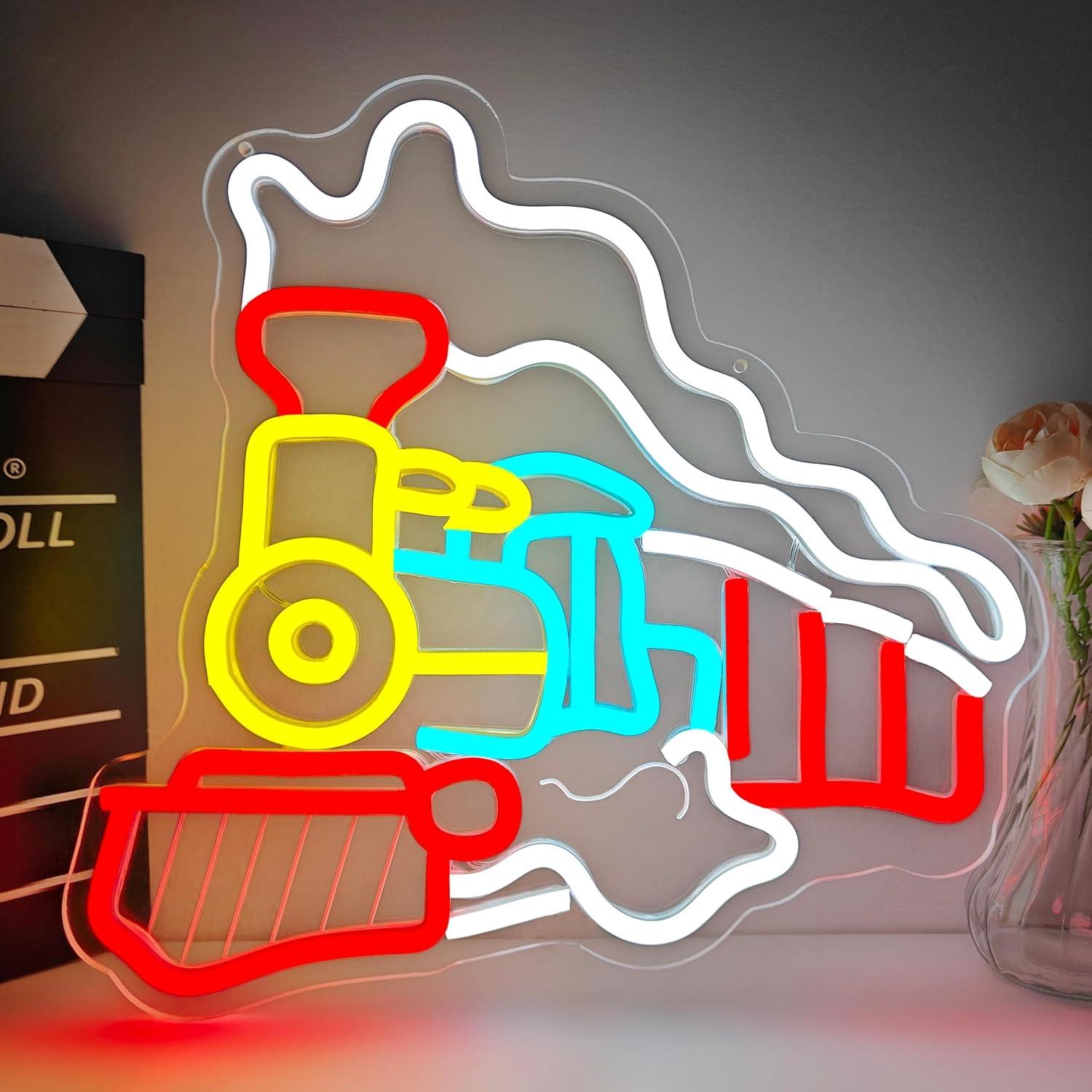 Party Games Steam - Lampu Neon Kereta Uap USB LED