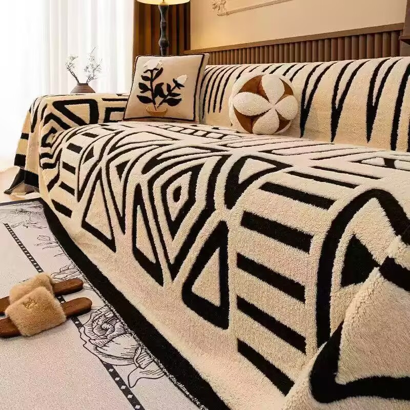 Washer Toss Set - Sarung Sofa Mewah Bulu Polar Tebal