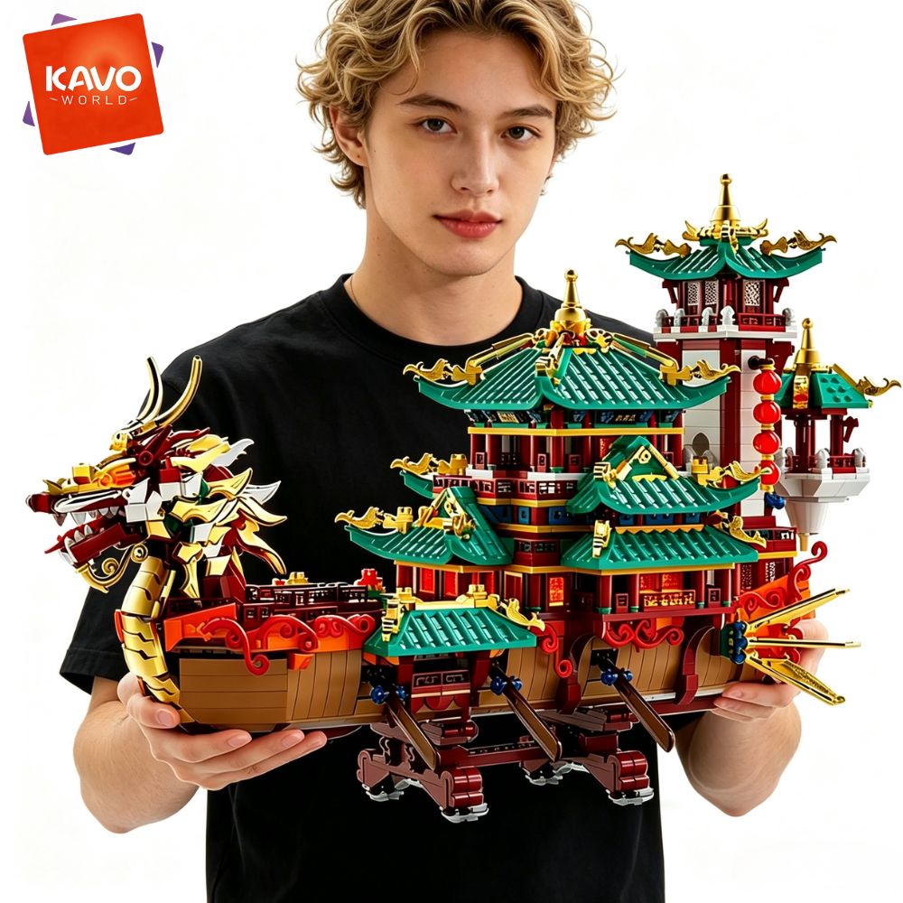 Party Games Meaning - KAVOWORLD 2453pcs Blok Bangunan Perahu Naga