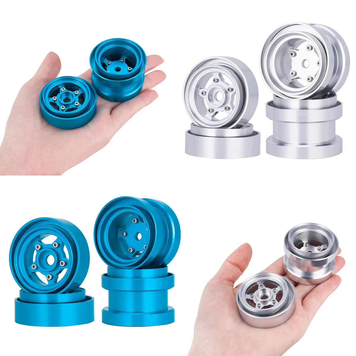 Tamiya Model Rc Car - Roda Beadlock Aluminium untuk Kit Peningkatan