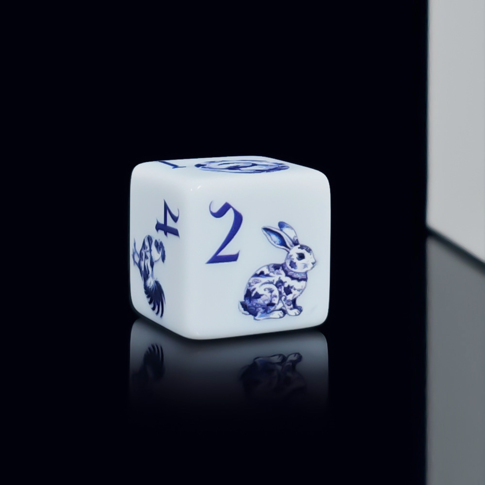12 Buah 16MM D6 Akrilik Cetak  - Zodiac Party Games ulasan dan harga