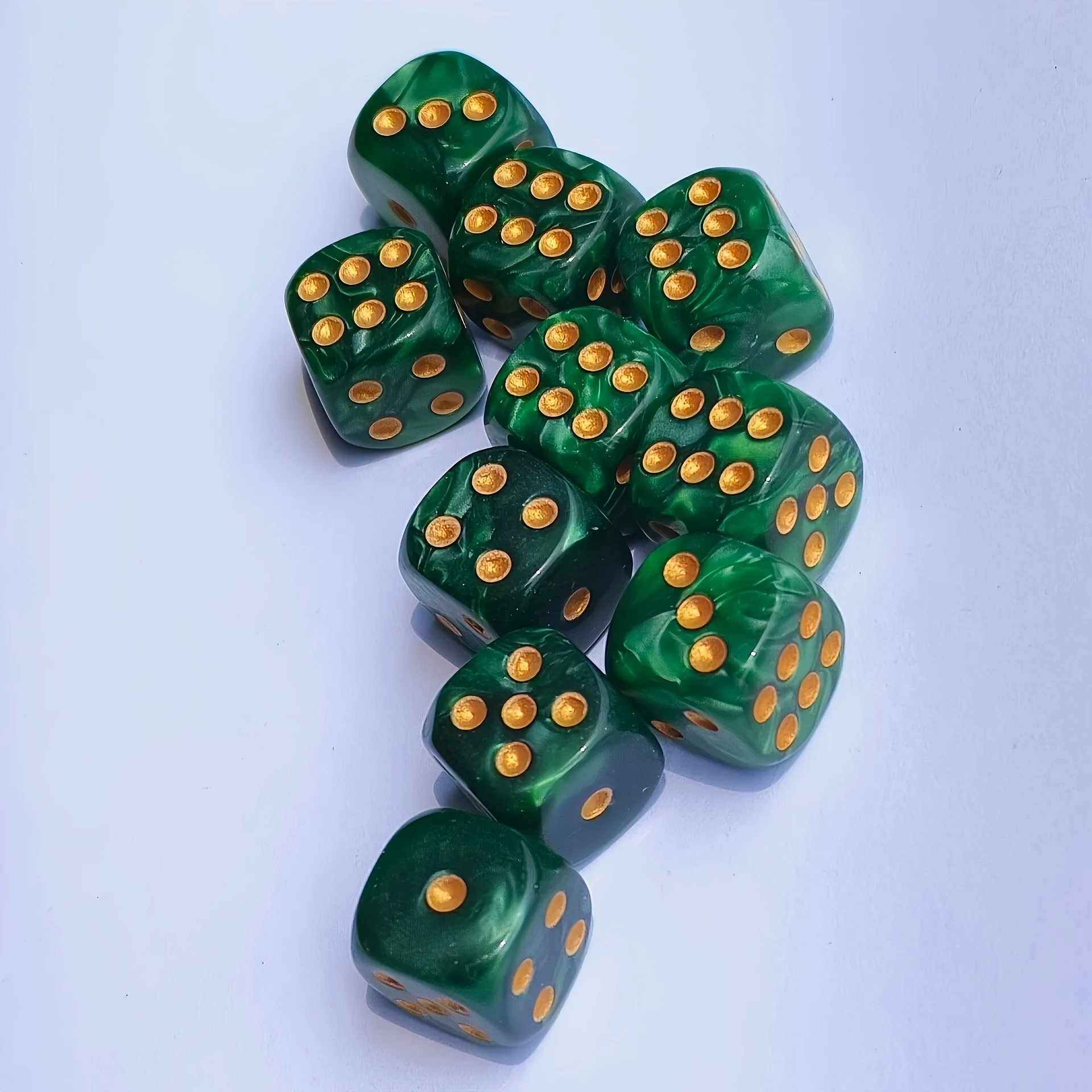 10 Buah Dadu D6 Berpola Mutiar - Party Games Board Game ulasan dan harga