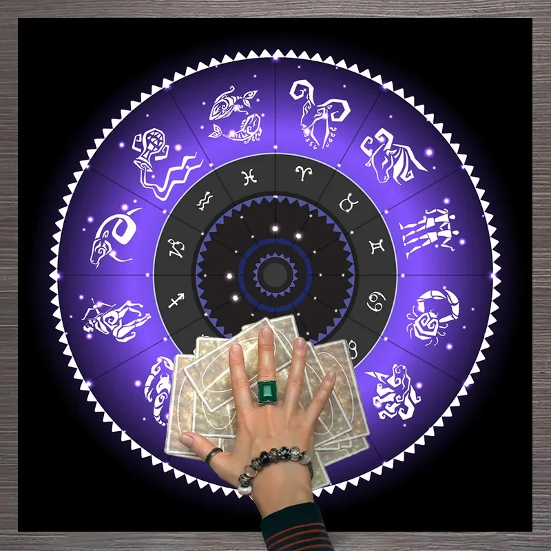 Kain Tarot Ungu Roda Zodiak Ka - Zodiac Party Games ulasan dan harga