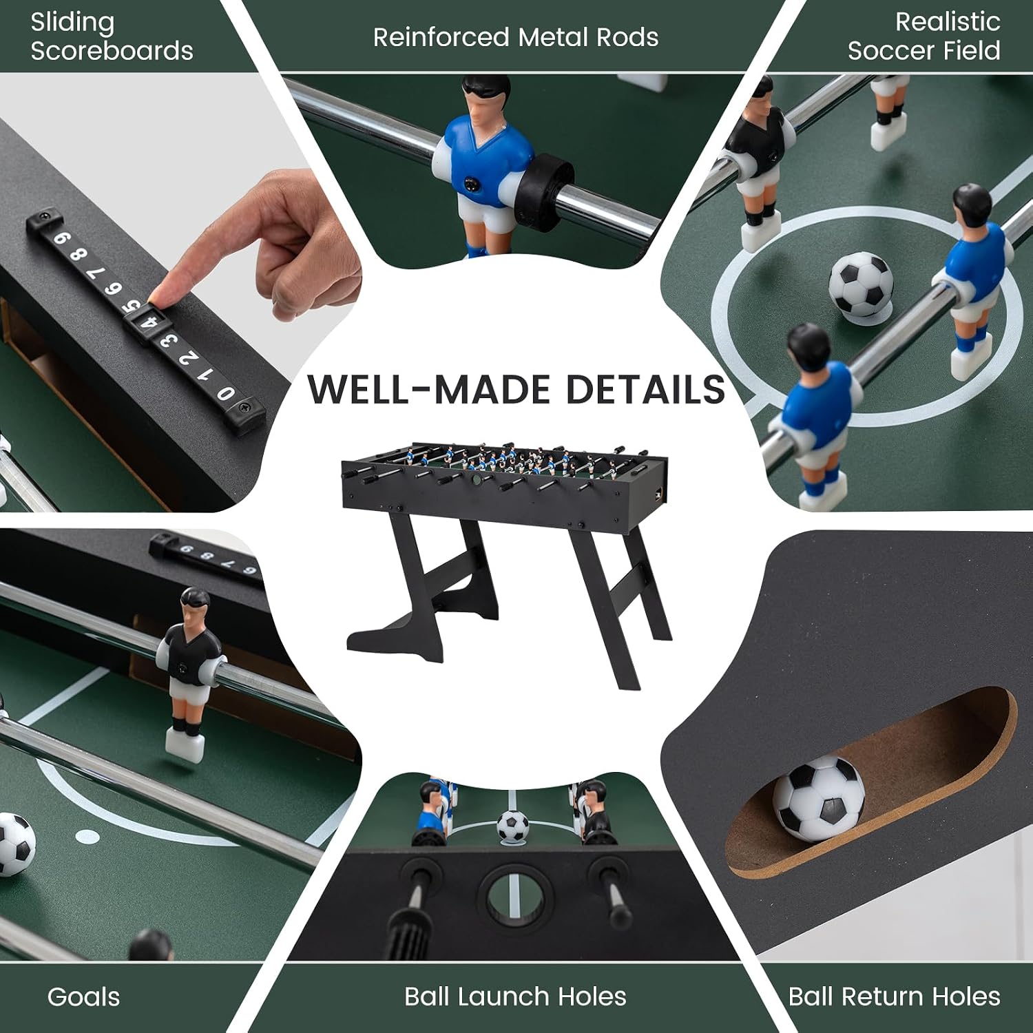 Meja Foosball Lipat Ukuran Pen - Party Games Adults Indoor ulasan dan harga