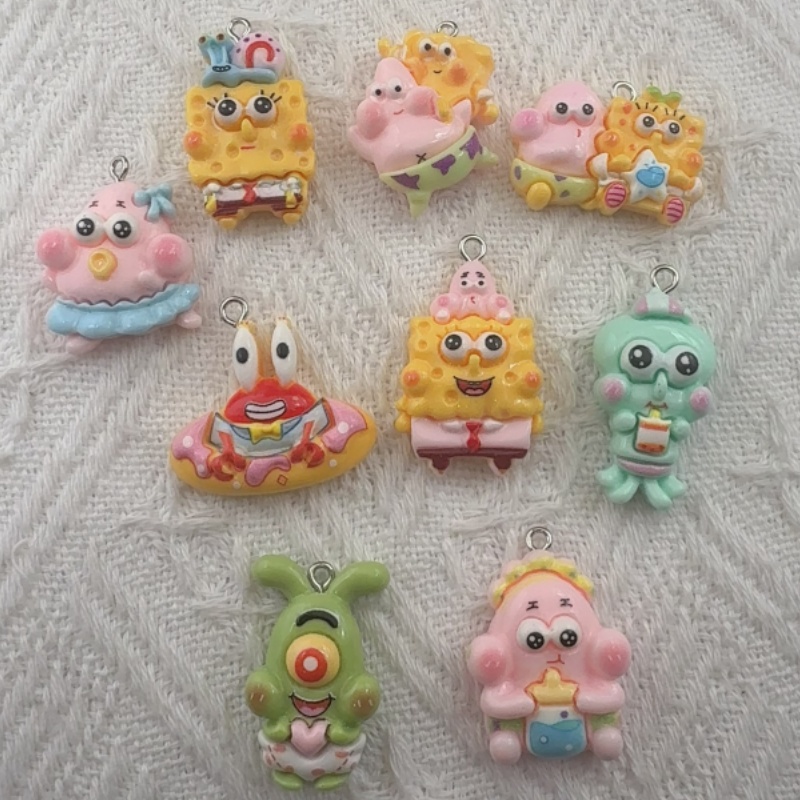 10 buah liontin resin kartun,  - Party Games Birthday ulasan dan harga