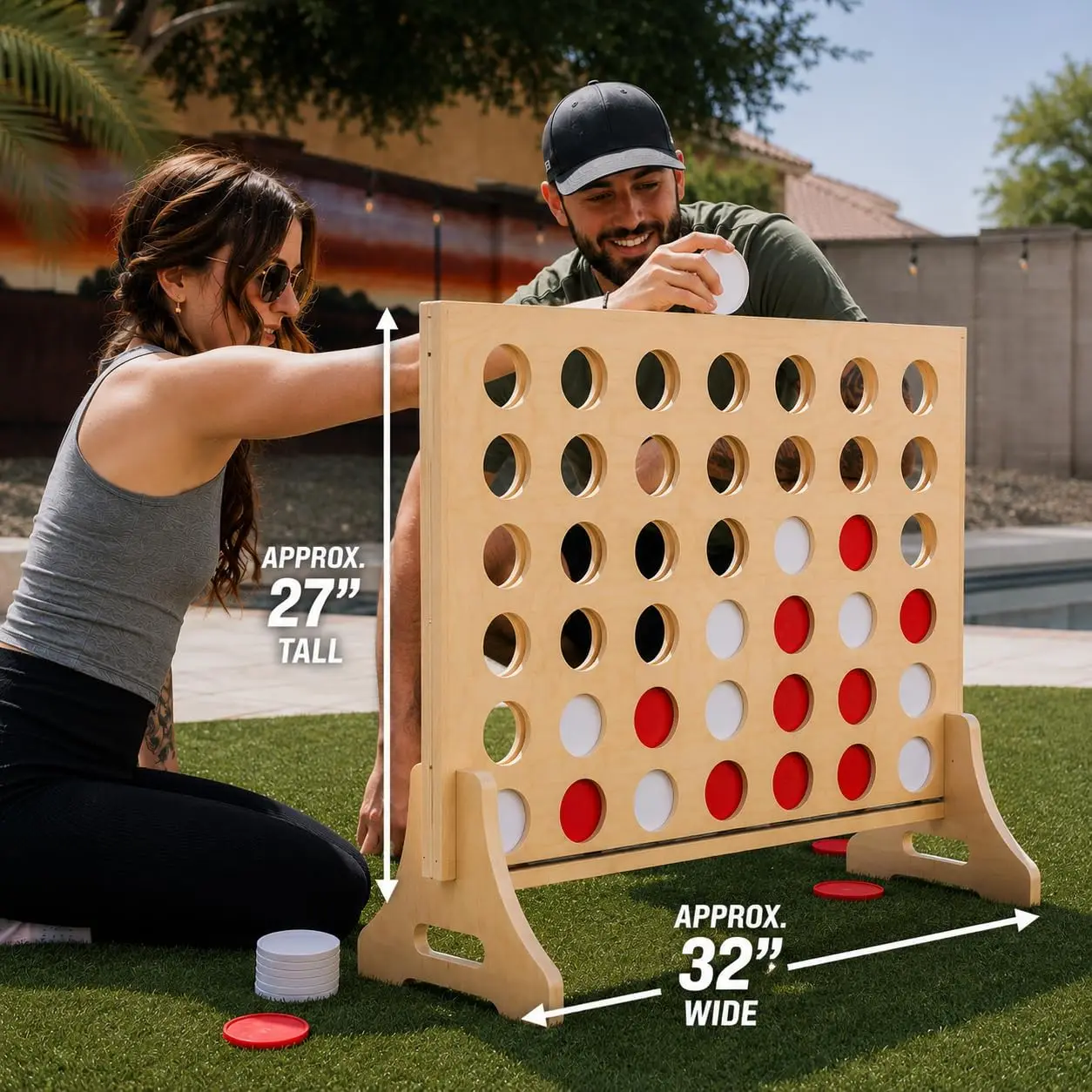 Permainan Giant 4 in a Row unt - Party Games Adults Indoor ulasan dan harga